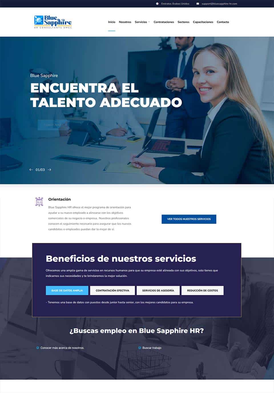 Project screenshot: Website and platform for recruiting talent